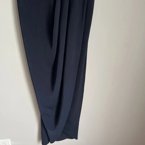 Shona Joy Cocktail Draped Dress in Navy - Picture 7 of 16